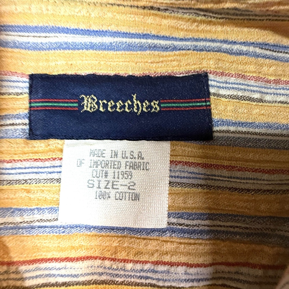Vintage Breeches Crinkle Cotton Sleeveless Top Womens SM Coastal Grandma USA - Picture 2 of 5